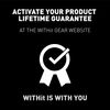 WITHit Replacement Band Compatible with Fitbit Charge 3/4 (1 Pack, Black Woven Silicone)