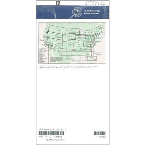 FAA Chart: Enroute Low Altitude L11/12 ELUS11 (Current Edition)