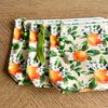 Toiletry Bag in a Cute Orange Blossom Print