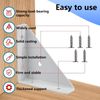 Corner Bracket, 4 PCS Bed Corner Support with 20 Pcs Screws Stainless Steel Braces Joining Support Triangle Bracket Angle Brackets White