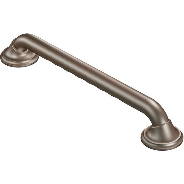 Moen R8712D3GOWB Bathroom Safety 12-Inch Designer Bathroom Grab Bar with Curled Grip, Old World Bronze