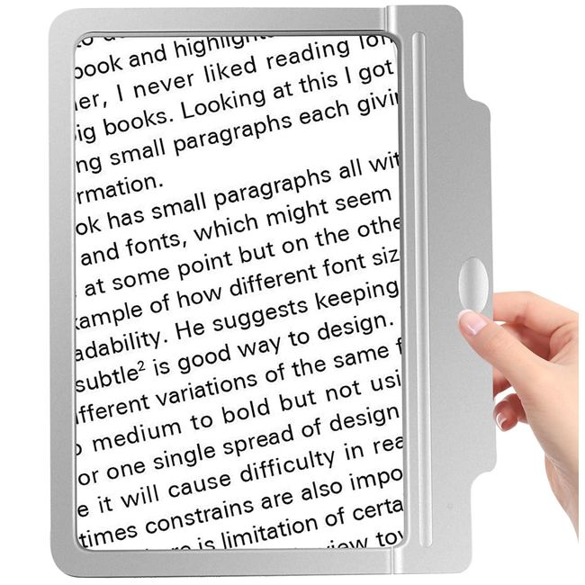 OBOVO Magnifying Glass, 4X Magnifier with 36 LED Lights, Perfect for Low Vision Person and Seniors