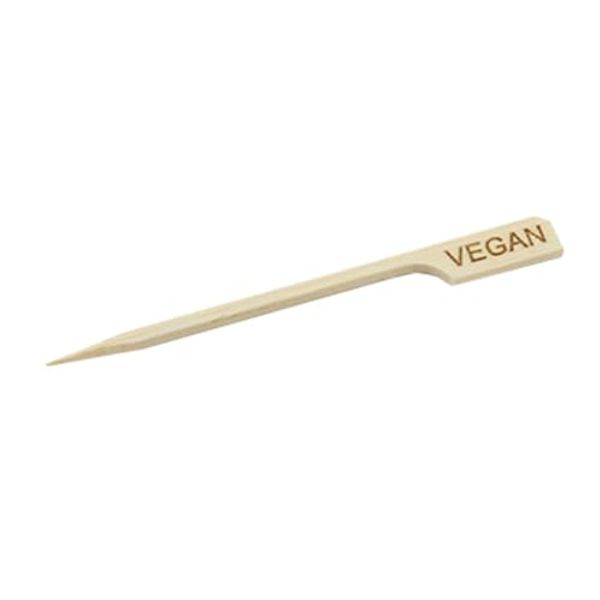 Tablecraft Vegan Bamboo Paddle Marker - 3 1/2" (Pack 100)