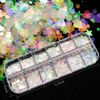 Iridescent Mermaid Flakes Nail Glitter, CHANGAR Holographic Nail Sequins Colorful Flakes Nail Art Sticker Decals Decoration for Face Body Eyes