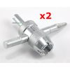 4 Way Tire Valve Stem Core Remover / Installer Heavy Duty Tool QTY 2