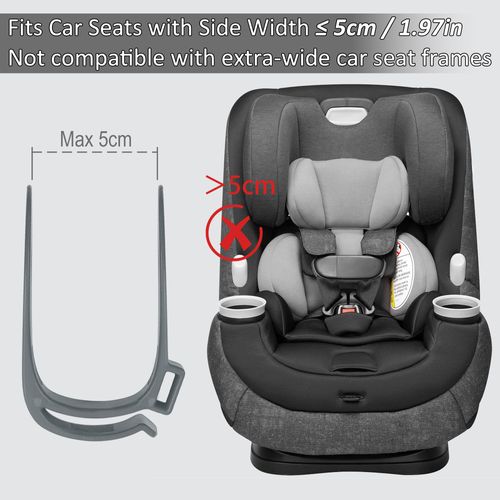 Doytn Car Seat Strap Organizer Clip – Keep Harness Straps Neat & Easily Accessible – Prevents Twisting & Tangling – Universal Fit for Infant, Toddler, and Booster Seats – Quick Installation (Grey)