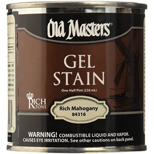 Old Masters 158794 84316 Hpt Deep Red Gel Stain, Rich Mahogany