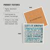 Jay Peak, Vermont, Let it Snow, Christmas, Typography (Absorbent Ceramic Coaster, Single, Cork Back, Kitchen Table Decor)