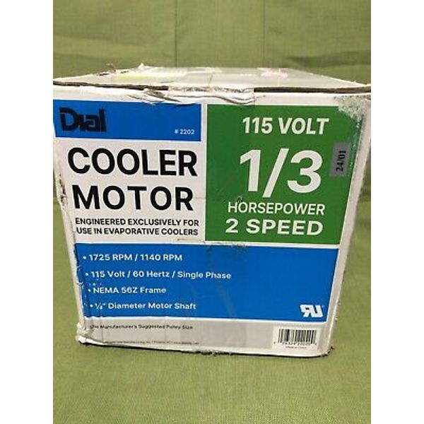 Dial Evaporative Cooler Motor 2 Speed #2202 115 Volt 1/3 HP P21