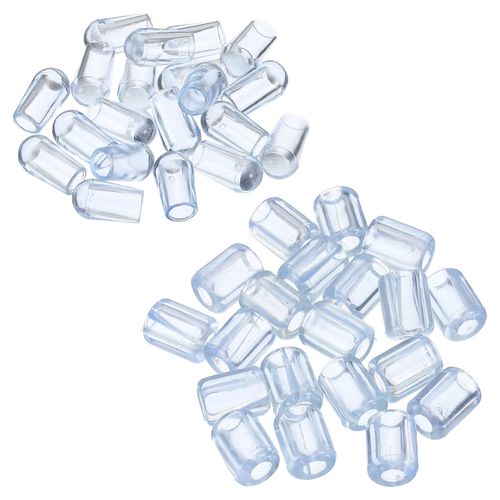 PATIKIL Kitchen Sink Rack Feet 1 Set/20pcs Plastic Sink Protector Feet 5mm Inside x 10mm Outside Diameter 20pcs Bumper Cover for Sink Rack Grid, Clear