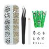 MAEXUS Strass Nail Art (bianco)