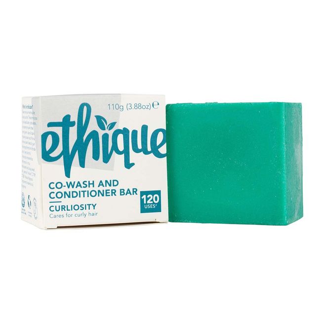 Ethique Curliosity - Solid Sulfate free Cowash and Conditioner Bar for Curly Hair - Vegan, Eco-Friendly, Plastic-Free, Cruelty-Free, 2.12 oz (Pack of 1)