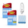 Command Clear Medium Hooks, 14 Hooks, 24 Strips - Easy to Open Packaging, Organize Damage-Free