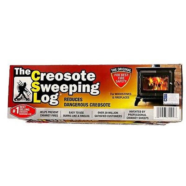 CSL Creosote Sweeping Log Fireplaces & Woodstoves Chimney Maintenance Reduces #1