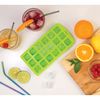 HIC Kitchen Silicone 18-Hole Ice Tray, Non-Stick, Makes 18 Square Cubes