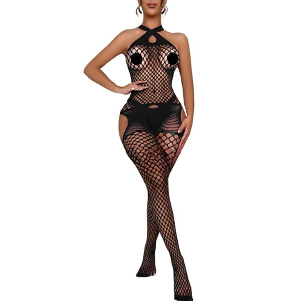 V-Ting Sexy Dessous für Damen Nahtlose Mesh Chemise Dessous Bodystocking Baby Doll Minikleid Sexy Kleid Fishnet Negligees Lingerie Nachtkleid Sleepwear Im Schritt offen