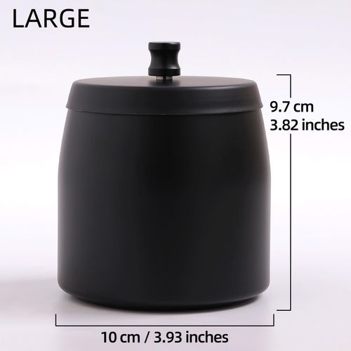 Large Ashtray with Lid for Cigarette, Stainless Steel Smokeless Odorless Windproof Ash tray for Home Office Tabletop Outside Patio Outdoor Balcony(3.93"x3.2"x3.82")