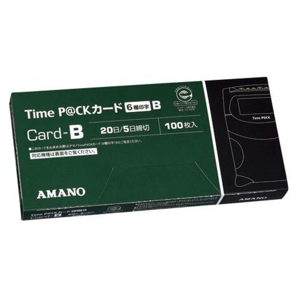 Amano 00069474 Time Card B for Time Pack (6) Green Time P@CK Card B (6) [Bulk 3 Box Set]