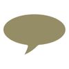 azutura Speech Bubble Oval Shape Wall Sticker Pack Gold Metallic