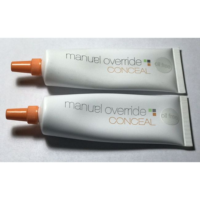 Manual Override Concealer 1 Oz - Lot Of 2x -Jay Manuel Medium Oil-Free FULL SIZE