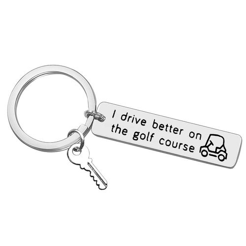 Golf Keychain Golf Lover Gift Golf Cart Keyring Christmas Valentine Birthday Gift for Golfer Funny Golf Gift for Men Golfer Keyring Golfer Gift for Dad Grandpa Husband Boyfriend Golf Player Fans Gifts
