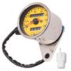 RiNan. Motorcycle Speedometer Mechanical LED 140 km Universal Silver x Yellow
