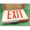 Simkar LED Exit Sign Red Letters Arrows Double Sided Battery Backup Complete Kit