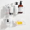 Adhesive Shower Caddy Suction Cup Clear Shower Organizer Strong Suction Bathroom