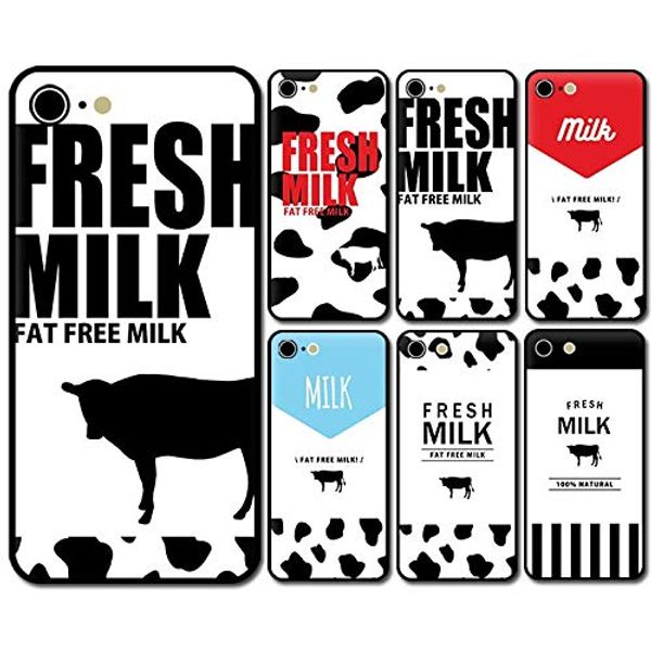 Smartphone case round glass milk milk cow pattern 02: logo iphone13