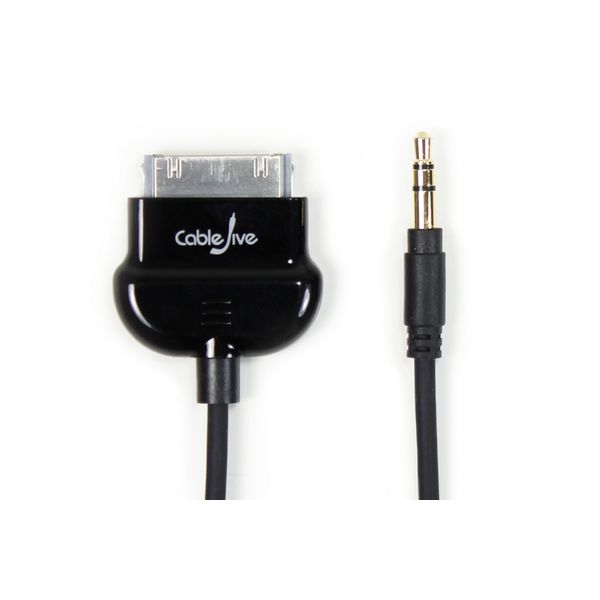 CableJive LineOut Pro, Dock cable for classic iPod, black