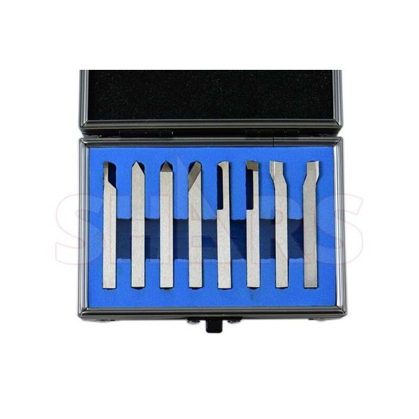 Shars 1/4" Shank 8 PCS Solid HSS Turning Grooving Threading Tool Bit Set New ^{