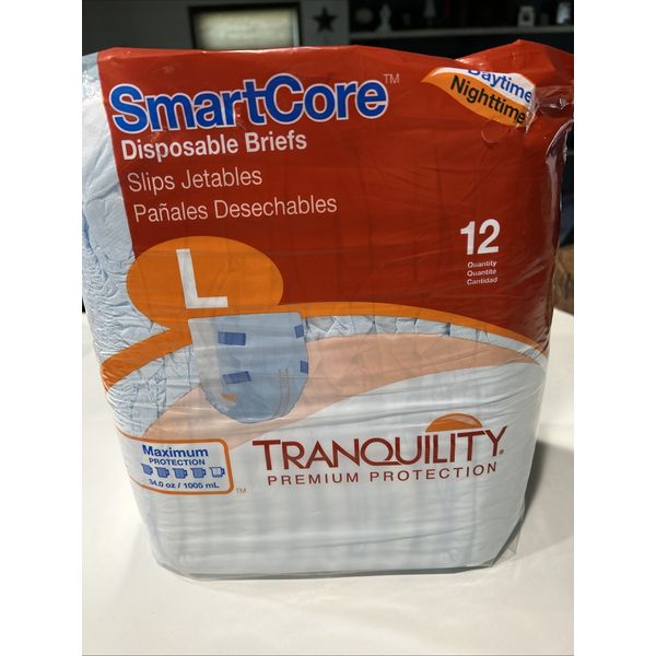 Smart core Disposable Briefs Large 12 PCs Max Protection