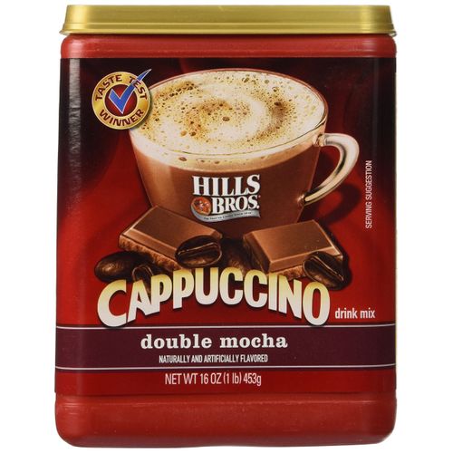 Hills Bros. Coffee Instant Cappuccino Double Mocha, 16-Ounce Jars (Pack of 6)