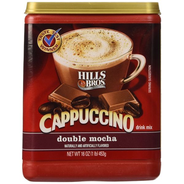 Hills Bros. Coffee Instant Cappuccino Double Mocha, 16-Ounce Jars (Pack of 6)