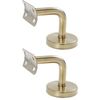 DOITOOL 6pcs Stair Handrail Bracket Wall Rail Bracket Pipe Rack Stainless Steel Armrest