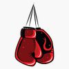 Red boxing gloves Sticker Bumper Sticker Vinyl Decal 5"