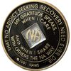 2 Year Black and Silver NA Medallion Official Narcotics Anonymous Chip