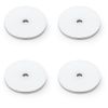 4 Pack - Round Kitchen Door Knob Backplate - Polished Chrome 35mm Diameter Circular Plate