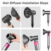 New DYSON Supersonic DIFFUSER ATTACHMENT Hair Dryer Accessory, Grey