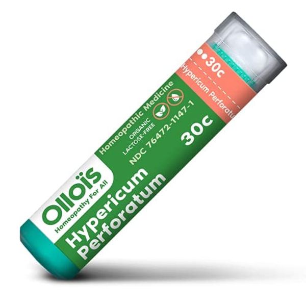 OLLOIS Hypericum Perforatum 30c, Organic, Lactose-Free Homeopathic Medicine, 80 Pellets (Pack of 1)