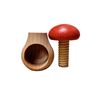 Wooden World Nutcracker made from natural beech wood - VERY SOLID - mushroom Red