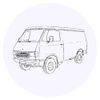 24 x 40mm Round 'Mini Van' Stickers (SK00066694)