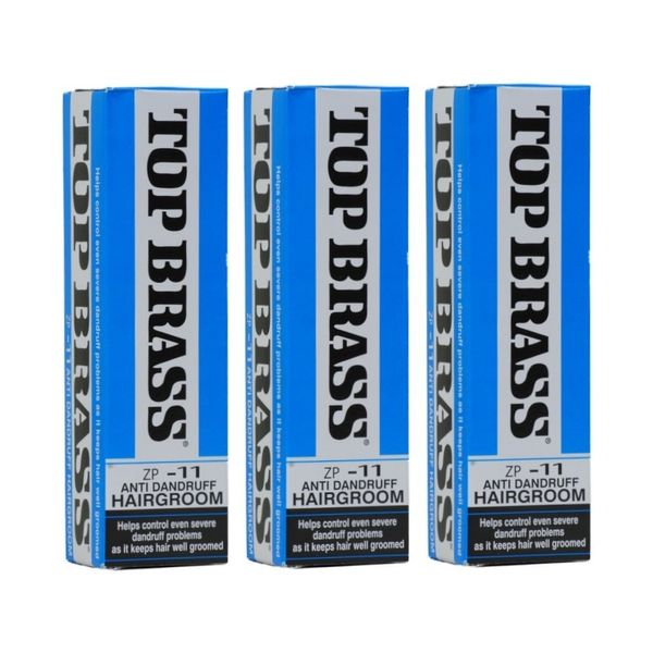 Top Brass ZP-11 Anti Dandruff Hair Cream (Creme) (Pack of 3)