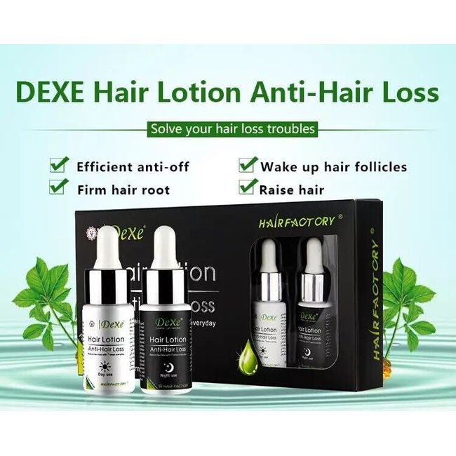 Dexe 6 Bottles Hair Lotion Set 30ml Anti Hair Loss Day & Night Hair Growth🥇USA