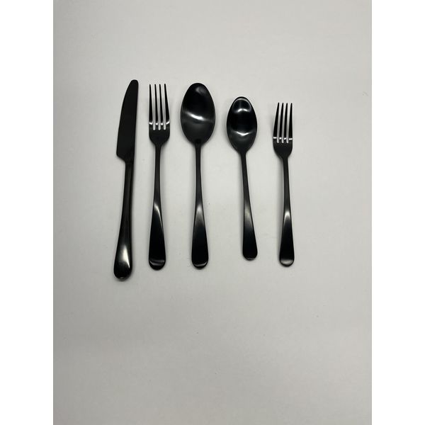 Pottery Barn Mason Flatware 5 Piece - Color: Gunmetal