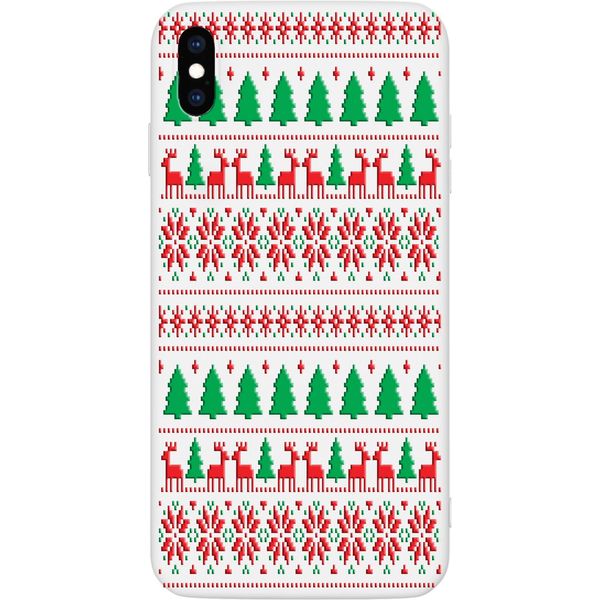 Christmas Jumper Gift Case Cover Gloss texture iPhone Models (iPhone 7/8, White)