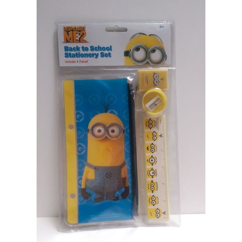 Despicable Me Minions 4 PC Stationery Set Pencil Pouch, Sharpener ...