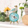 Enesco Allen Designs Perched Bird Sculpted Desktop Clock, 7.87 Inch, Multicolor