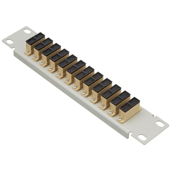 Delock 10″ LWL Patchpanel 12 Port SC Duplex beige 1 HE grau