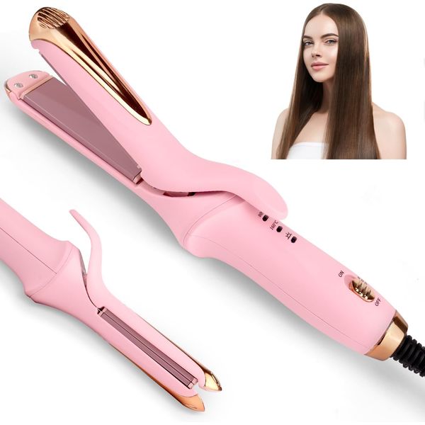 Mini Hair Straighteners,Hair Straighteners for Women,Ceramic Travel Straighteners with 3-Step Temperature Setting and Anti-scalding, Straightening/Curling Dual Purpose with Safety Locks